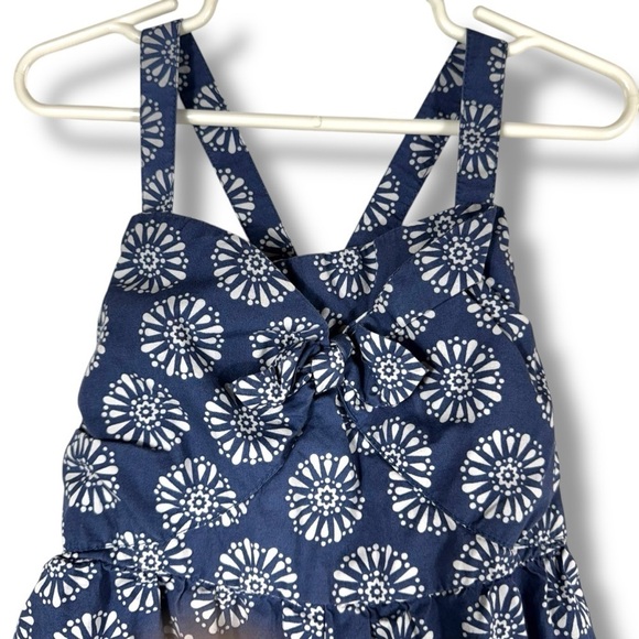 4 for $20 SALE! Tommy Bahama Kids Little Girls Cross Romper, Blue/White, Size 7 - Picture 3 of 11